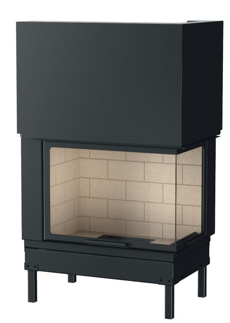 Cheminées Design AXIS F900 vitre latérale droite