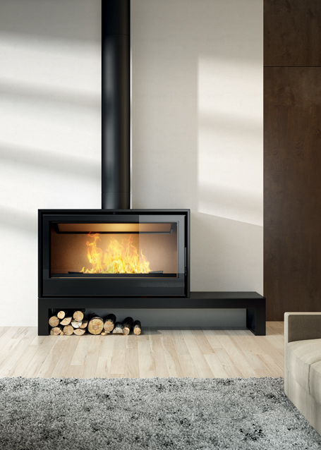 Poêles à bois : banc metal en u cheminées axis Cheminée désign Insert