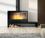 Design fireplaces AXIS Banquette métallique