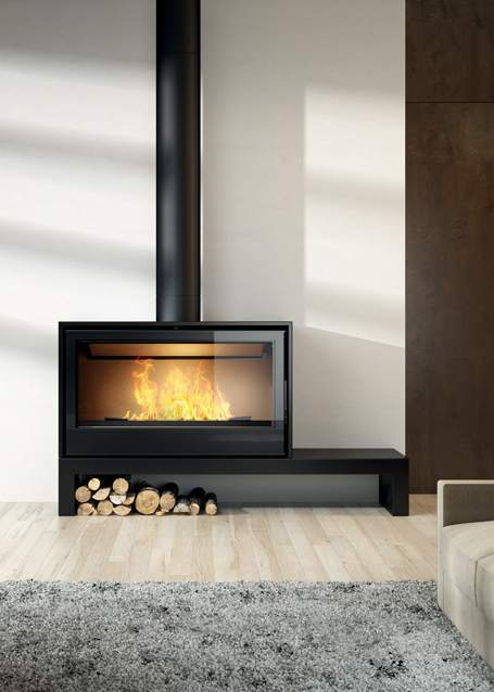 design fireplaces AXIS Banquette métallique
